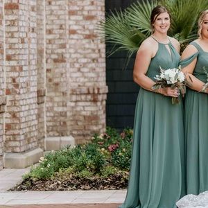 Azazie Evalleenn dress Eucalyptus